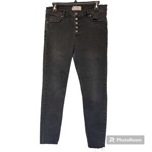 Free People High Waist Women's Black Denim Skinny Pants Size 30